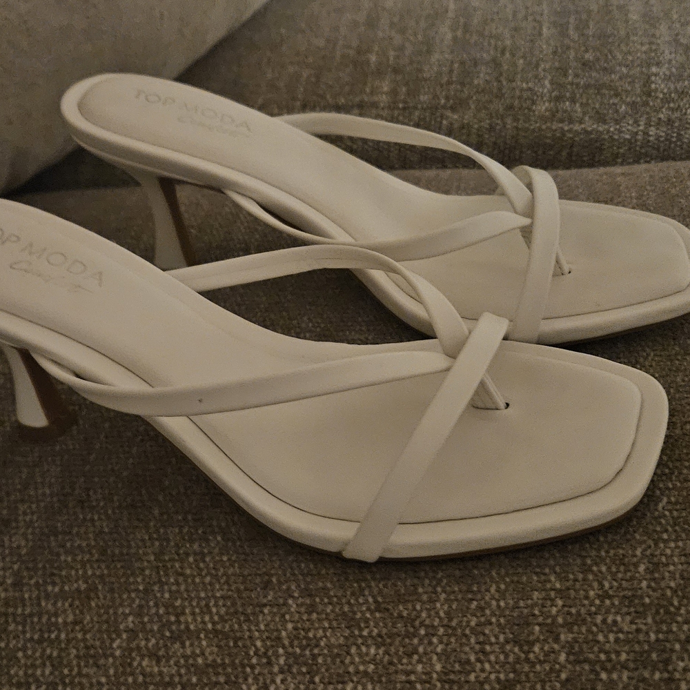 White Kitten Heels